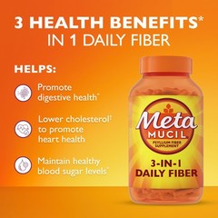, Psyllium Husk Capsules, 300 Capsules, 3-in-1 Fiber Supplement, Daily Psylli…