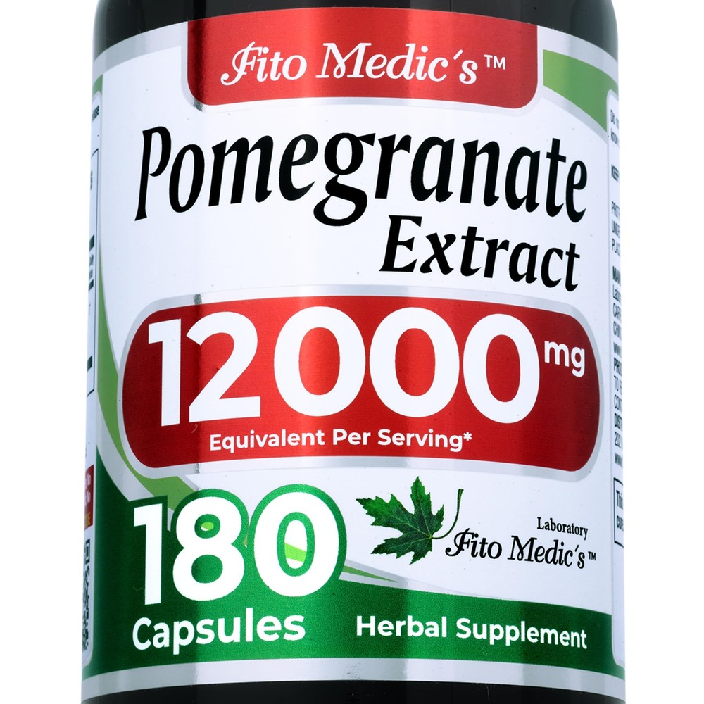 FITO MEDIC’S Lab Pomegranate Extract Supplement, 180 1 Count (Pack of 1)
