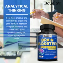 Brain Health Memory Booster Helps Improves Focus Memory Clarity 30-120 Capsules