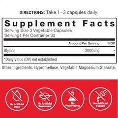 Force Factor Glycine to Promote Relaxation and 100 Count (Pack of 1),