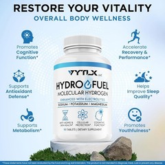 Hydro Fuel Hydrogen Water Tablets with Electrolytes – 2 bottles; 90 count each