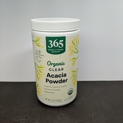 365 Whole Foods Market Fiber Digestive Aid Organic CLEAR Acacia Powder