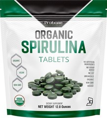 Probase Nutrition, Organic Spirulina Tablets, Premium Spirulina Supplement