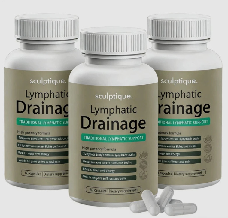 3 Pack Lymphatic Drainage Capsules, 60 Capsules Per Bottle Daily Lymph US