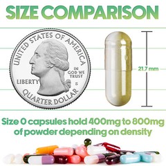 Size 0 Red/White Empty Gelatin Capsules Gelcaps Pills Kosher Caps