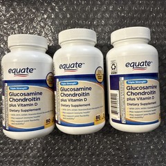 Equate Triple Strength Glucosamine Tablets 80ct 3-Pack Joint Health Vitamin D