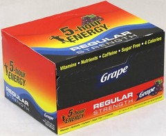 5 Hour Energy Grape Flavor 12 Count Box 1.93 oz Shots Sugar Free Ship Hr Five