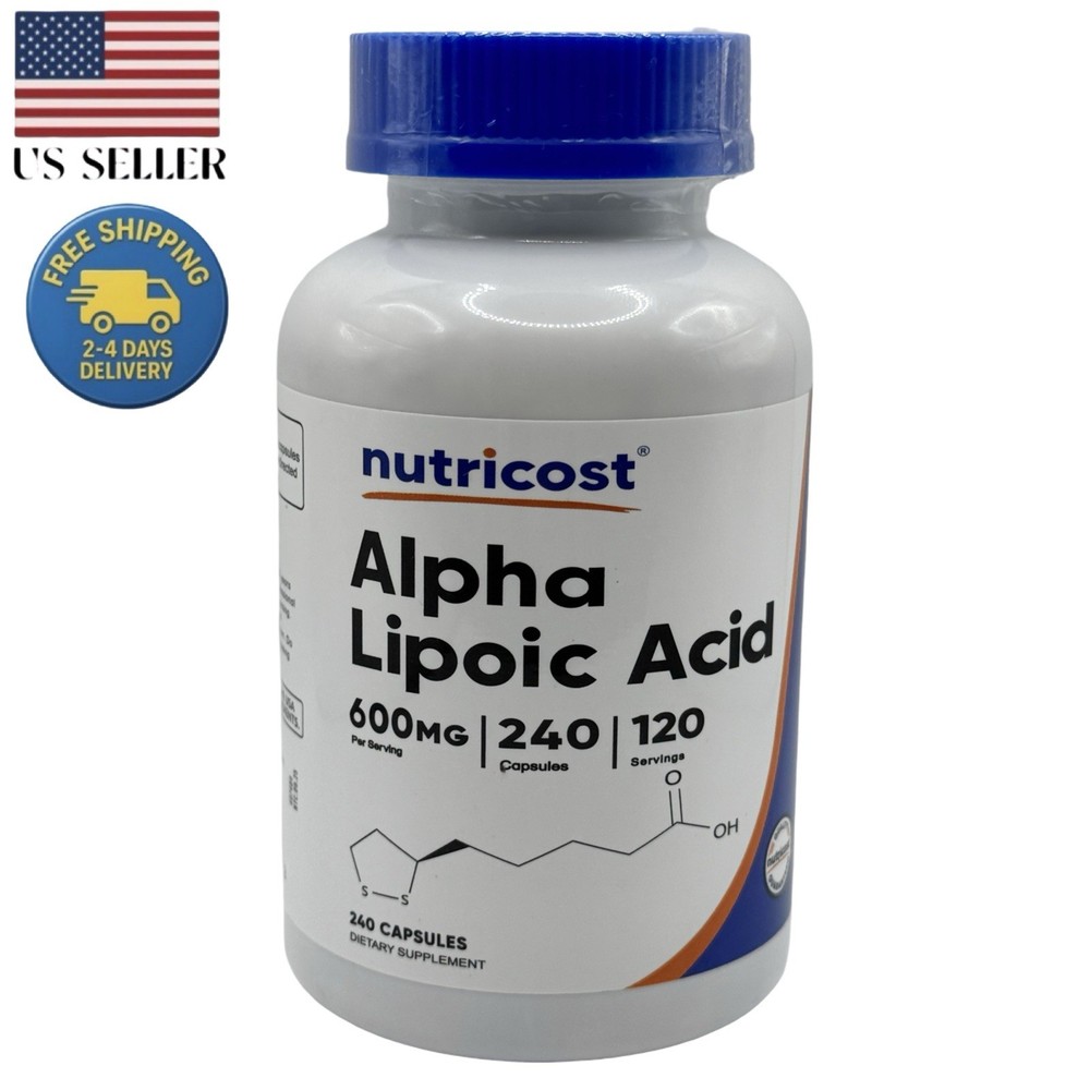 Nutricost Alpha Lipoic Acid – 600mg Per Serving – 240 Capsules | Vegan, Non-GMO