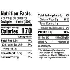 Oikos Protein Shake, Shelf Stable, Vanilla, 30g Protein, 12 fl oz, 4 Count​ Bott