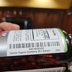 (2)Zazzee Naturals Cranberry Extract USDA Organic 12500mg Strength 100 Capsules