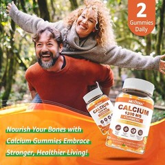 Nextdia Turmeric Calcium Gummies for Women & Men – Sugar-Free Calcium 1200mg …