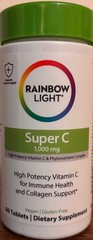 Rainbow Light Super C 1000mg + Phytonutrient Complex 60 Tablets 11/2027