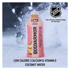 BODYARMOR LYTE, Peach Mango, Electrolyte Drink, 20 Calories, 16 Fl Oz Bottles (1