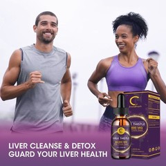 Liver Cleanse & Detox Support Herbal Supplement Milk Thistle Liquid Drop
