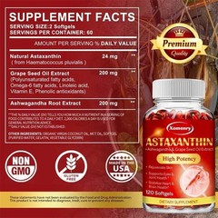 Astaxanthin 120pcs – Cardiovascular Health Metabolism, Support Eye, Joint Health