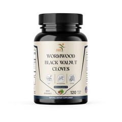 Wormwood Black Walnut Clove Capsules, No Fillers, Herbal Cleanse Supplement w…