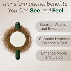 MACAPLUS+ Black Maca Root + Ashwagandha Advanced Vitality Supplement (60ct)