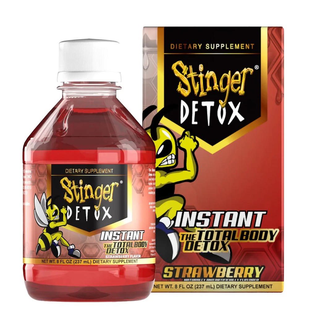 Stinger Detox Instant Detox Regular Strength Drink | Strawberry | 8 FL OZ