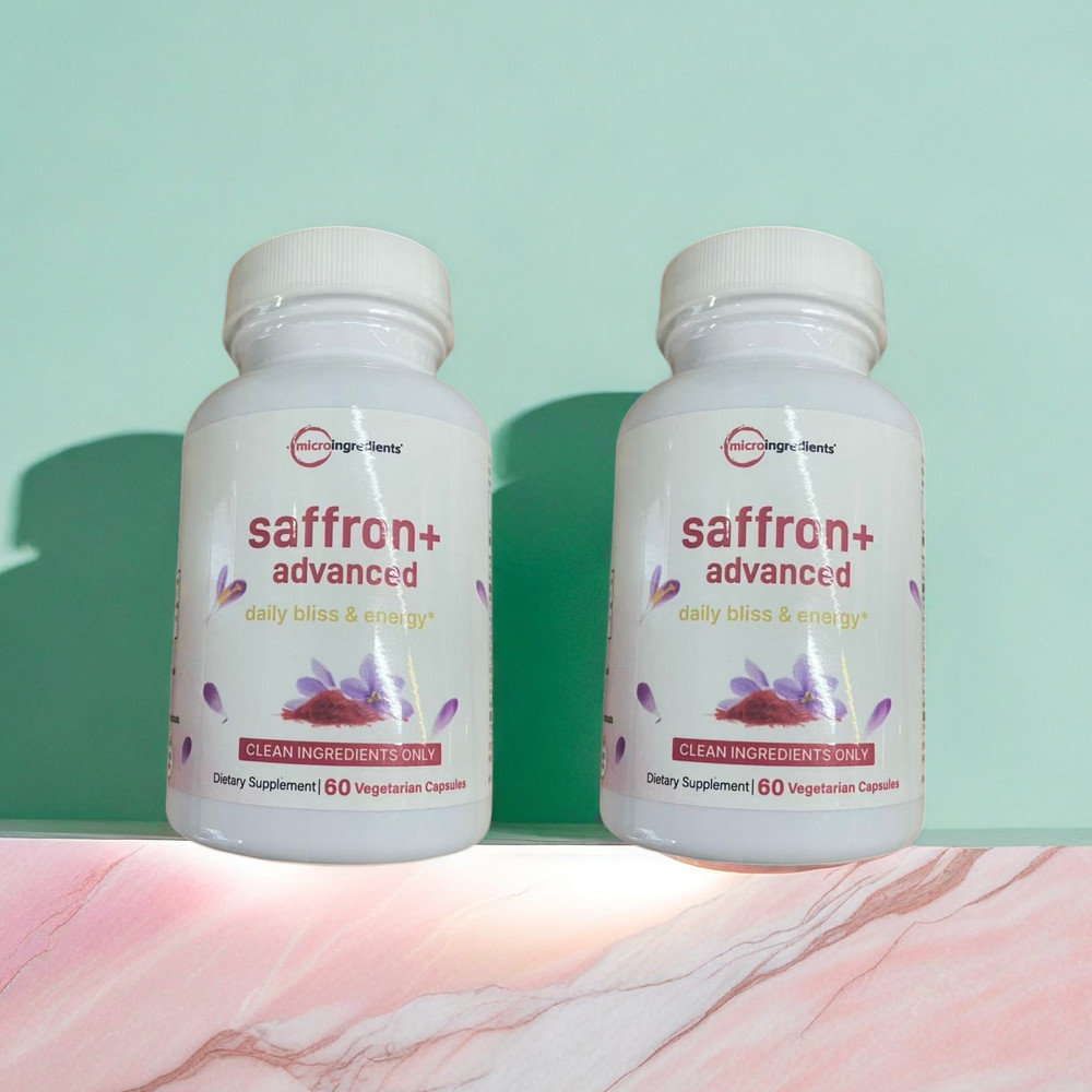 Micro Ingredients Saffron+ Advanced 2 Pack 120 Capsules Mood Energy Support
