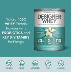 4x Designer Whey, Natural 100% Whey Protein Powder, French Vanilla, BB: 12/2026+