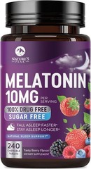 Melatonin 10mg Fast Dissolve Supplements, Sleep Support Supplement for Adults –