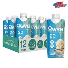 OWYN Plant Based Protein Shake, Smooth Vanilla, 20g Protein, 11.15 floz, 12 Pack