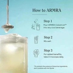 2 BOTTLES—ARMRA Colostrum Superfood Grass-Fed Immune Fitness Brain Benefits