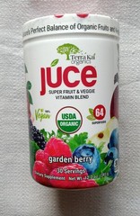 Terra Kai USDA Organic Juce Super Fruit&Veggie Vitamin Blend Garden Berry 12 oz