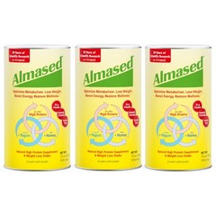 Almased High Protein Supplement, Weight Loss Shake Original 17.6 oz (Pack of 3)