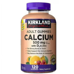 Kirkland Signature Calcium 500mg with D3 Adult Gummies – 120 Count