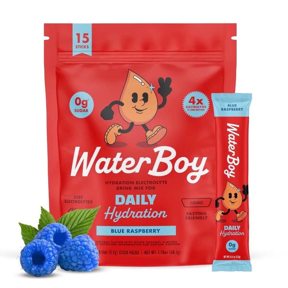Daily Hydration | 1,570mg Electrolyte Powder Packets | No Sugar, All Natural, Gl