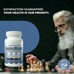 HarmoBrain Capsules – Harmo Brain Supplement for Memory, Focus & Energy – 2 Pack
