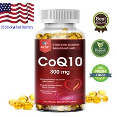 Coenzyme Q-10 Antioxidant,Heart Health Support,Increase Energy&Stamina 300mg US