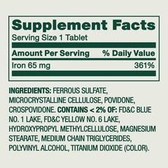 Spring Valley Iron 65 Mg, 200 Ct Total Tablets Pills Tablet Free shipping
