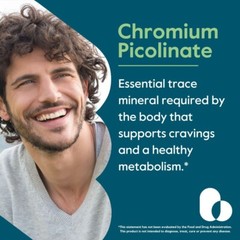 Chromium Picolinate 1000mcg (240 Vegetarian Capsules) – No Stearates – Vegan