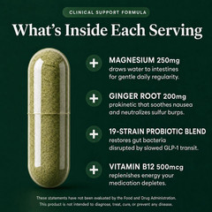 Advanced Digestive Support Probiotic Magnesium Ginger Comfort Supplement 60 Caps