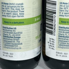 2 Sealed DMSO Liquid Supplement 3.4 Fl Oz Each