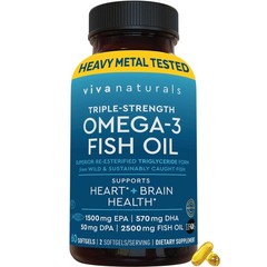 Omega-3 Fish Oil 2500 mg, Triple Strength, 60 Softgels, EPA, DHA, DPA