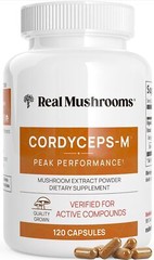 Real Mushrooms Cordyceps Capsules – Performance Mushroom Extract Supplement w…