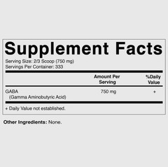 Vitamatic GABA Powder 750mg Serving 250g, 333 Servings