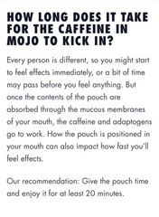 NEW MOJO Energy Boost, Tropical Punch Flavor, 50 mg/Caffeine Pouch, 75 Pouches