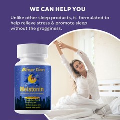 Melatonins 3mg Time-Released Sleep Support Stress Relief 30/60/120 Capsule