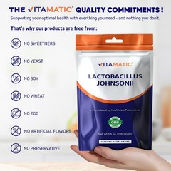 Vitamatic Lactobacillus Johnsonii Probiotic Powder – Digestive Support 100 Gr