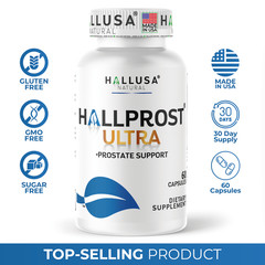HALLPROST ULTRA – Prostate Supplement for Men – Healthy urine Flow – 60 cap