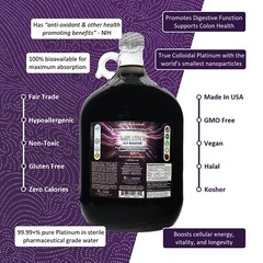 MediPLATINUM™ Gut Booster True Colloidal Platinum PtNP Nutrient: 1 Gal – Glass
