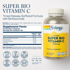 SOLARAY Super Bio Buffered Vitamin C 1000mg – 360 Count (Pack of 1), No Color