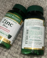 2 ~ Zinc Supports Immune System Function Dietary Supplement 50 mg Caplets 100 Ct