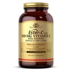 SOLGAR Ester-C Plus 500 mg Vitamin C (Ester-C Ascorbate Complex) 250 Vegetable