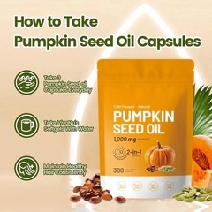 Pumpkin Seed Oil 1000mg w/ Saw Palmetto 300 Softgels Hair Prostate