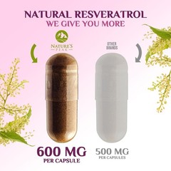 100% Natural Resveratrol 1800mg – Heart Health Support Capsules 120 Count